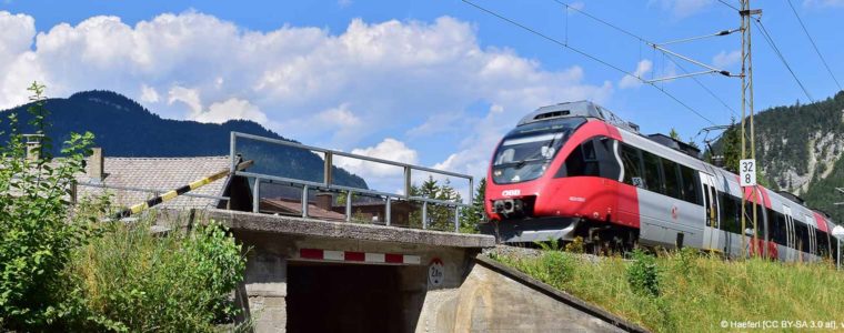 Streckenführung der Mittenwaldbahn (Karwendelbahn)